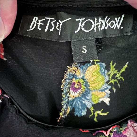 🚫SOLD🚫 Vintage Betsey Johnson Sheer Floral Mini Dress - Picture 4 of 4